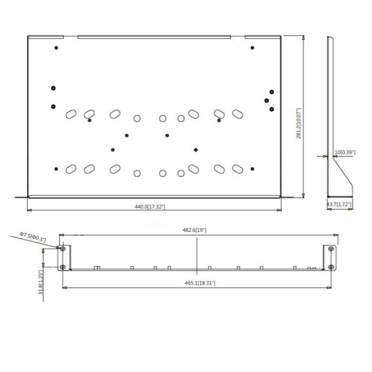 IC Realtime MNT-RACK-1U Rack Mount Tray For 1U Chassis - image 4