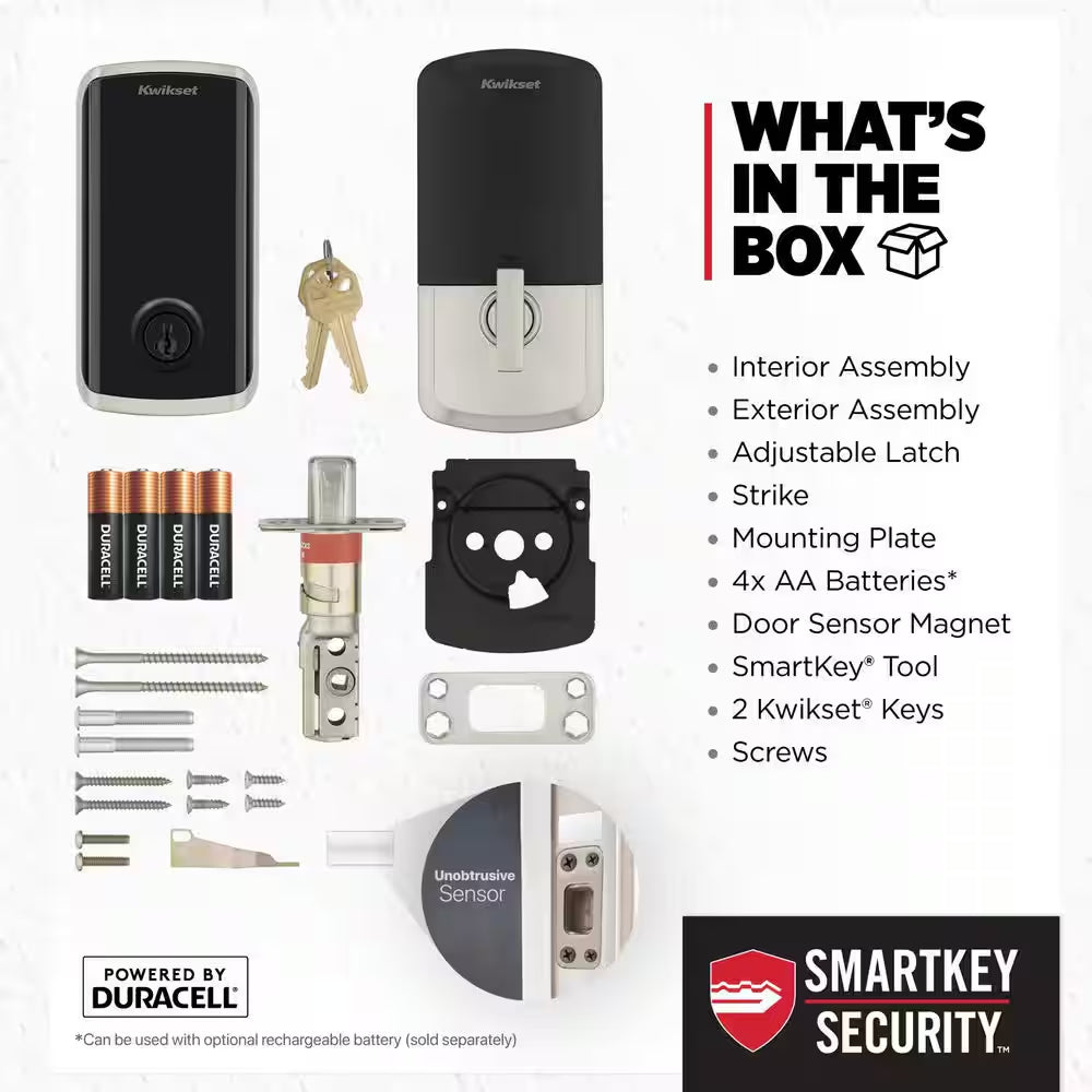 Halo Select plus Touchscreen Deadbolt Wi-Fi + Matter Smart Lock Apple Home Keys Tap-To-Unlock Technology Satin Nickel