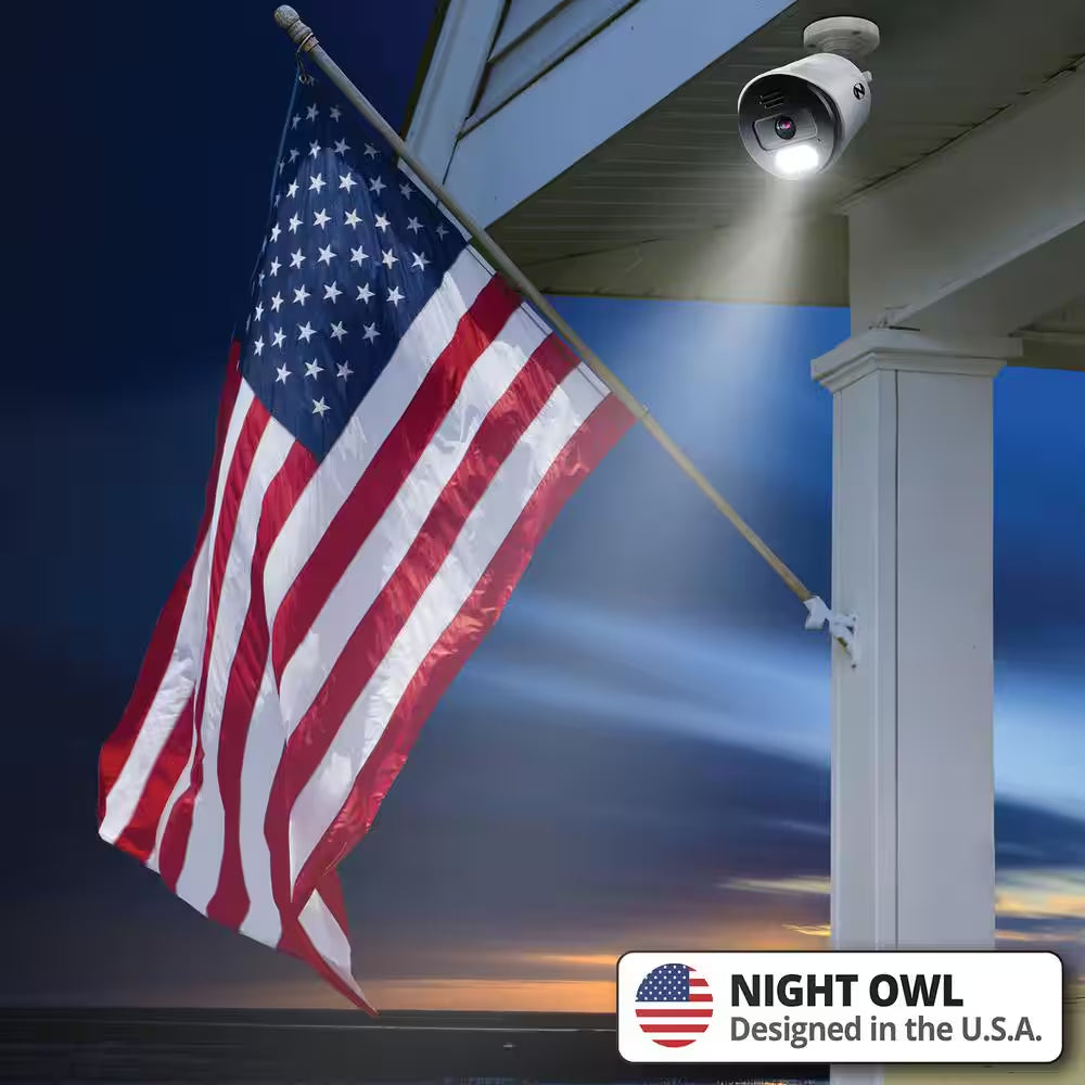 12-Channel 4K 2TB Smart NVR Security Camera System with 4-Wired IP Spotlight Cameras with 2-Way Audio