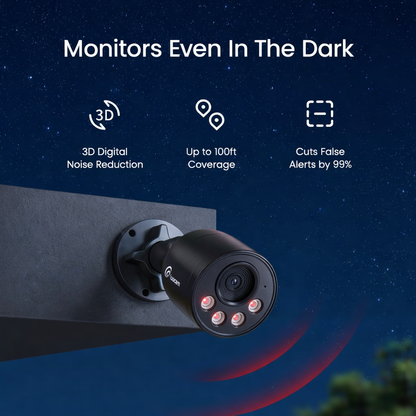 4K Ultra HD 8-Channel 8MP Poe 2TB NVR Security Camera System with 8-Wired Poe IP Cameras, Smart Human Vehicle Detection
