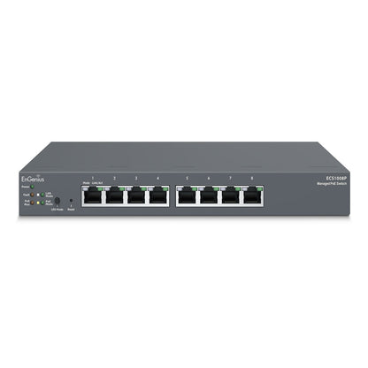 IC Realtime ECS1008P Engenius Technologies ECS1008P Cloud 8-Port Gigabit 55W POE Switch product image 1