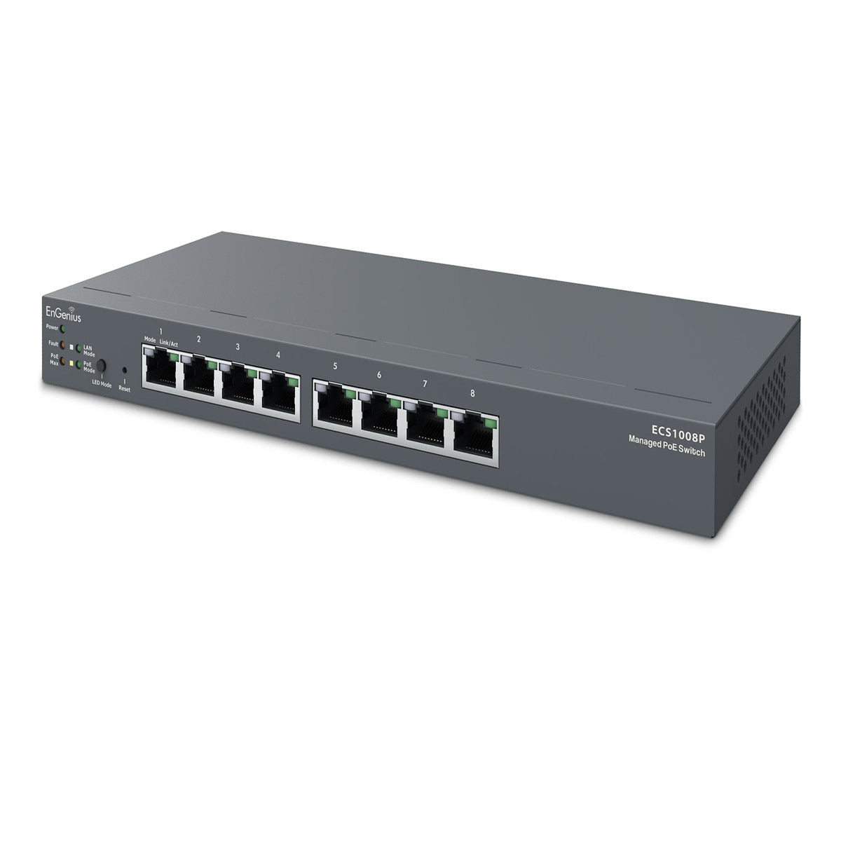 IC Realtime ECS1008P Engenius Technologies ECS1008P Cloud 8-Port Gigabit 55W POE Switch product image 2