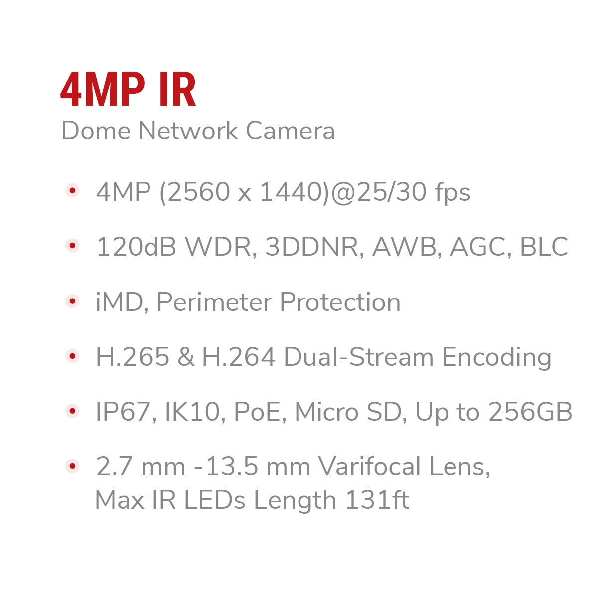 IC Realtime IPEG-D40V-IRW3 4MP Vandal Dome Camera - product image 2