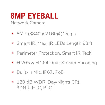 IC Realtime IPEG-E80F-IRW2 8MP Eyeball/Turret Camera - product image 7