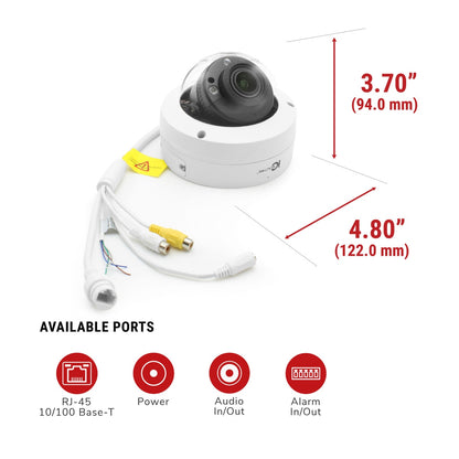 IC Realtime IPFX-D40V-IRW3 4MP Vandal Dome Camera - product image 6