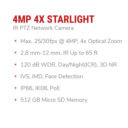 IC Realtime IPFX-P4004-IRW1 4MP PTZ Camera - product image 9