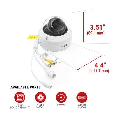 IC Realtime IPMX-D40F-IRW3 4MP Vandal Dome Camera - product image 6