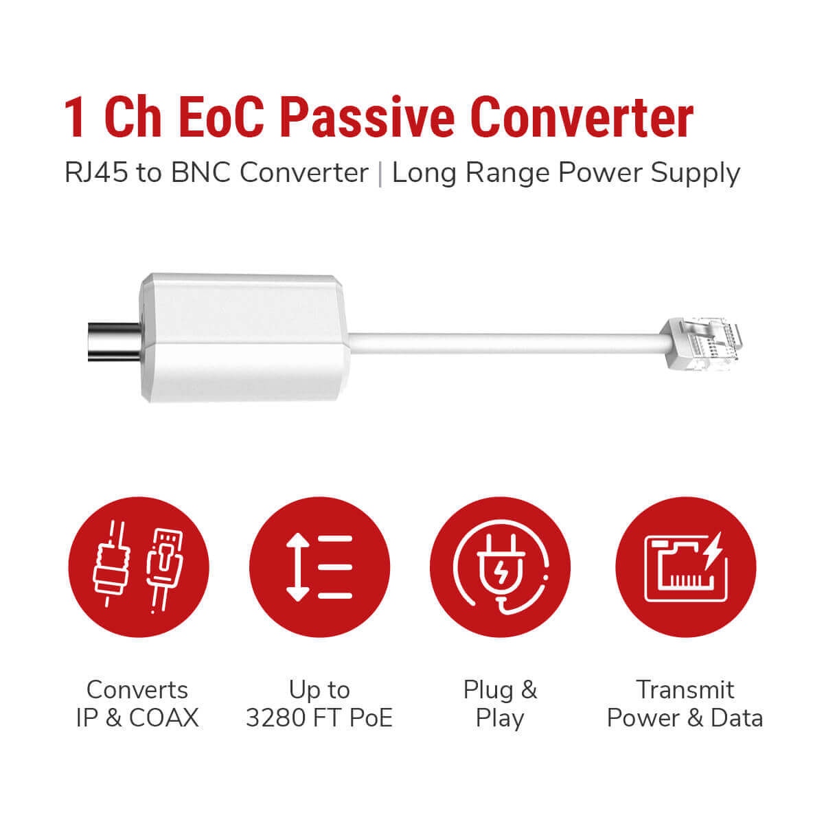 IC Realtime IVB-EOC-102 Ethernet Over Coax Passive Converters (sold In Pairs) - image 5