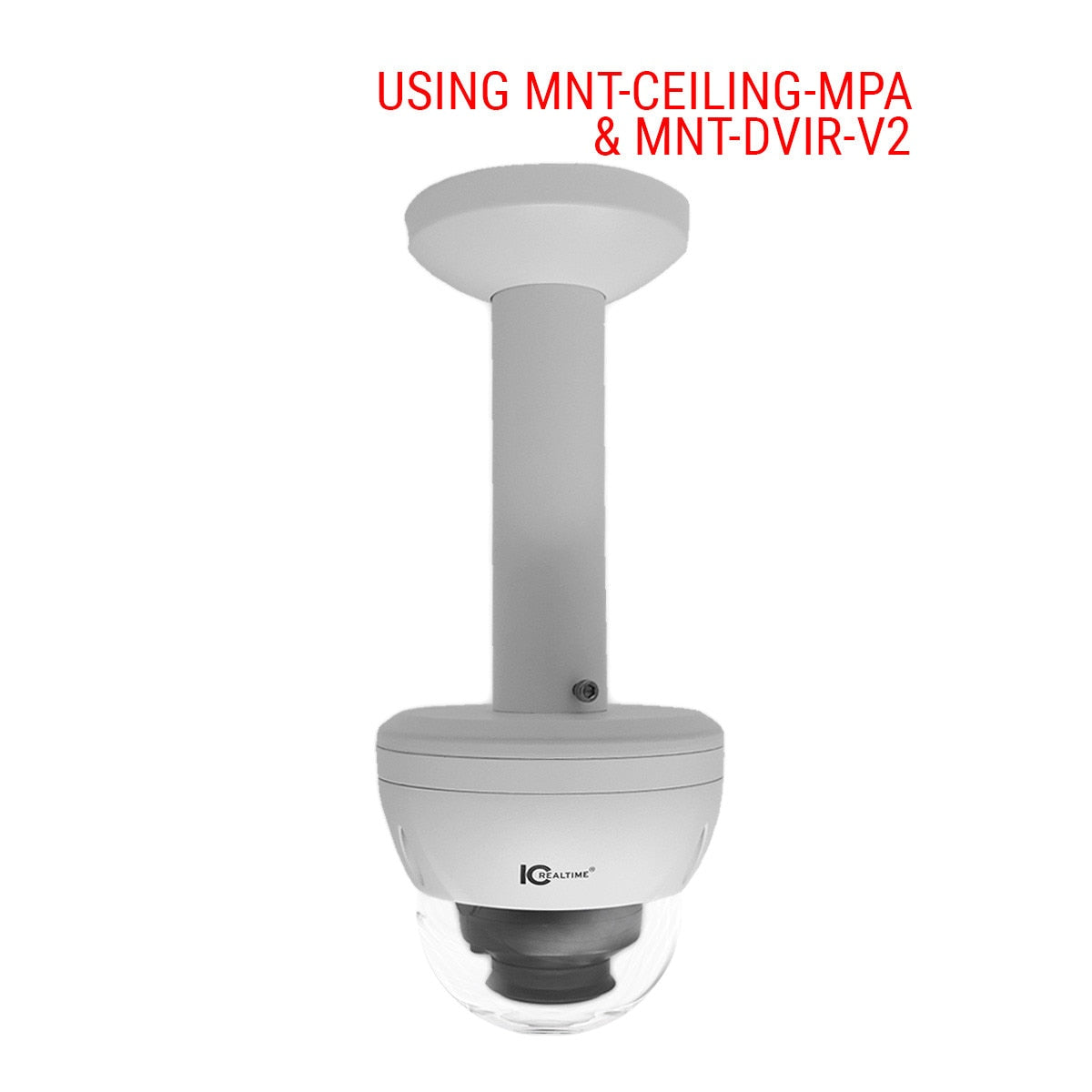IC Realtime MNT-CEILING-MPA (MPB300C) Ceiling Mount With 7.5" Pole For Mpa Adaptors And Full Size PTZ - image 5
