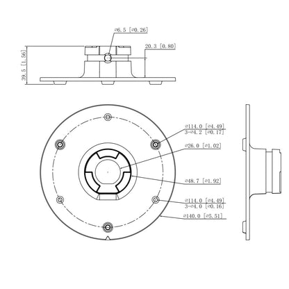 IC Realtime MNT-MLD-ADAPTER Ceiling Mount Adapter For IPEL-M80V-IRW1 And ICIP-MLD42-IR, Ceiling Mount - image 5