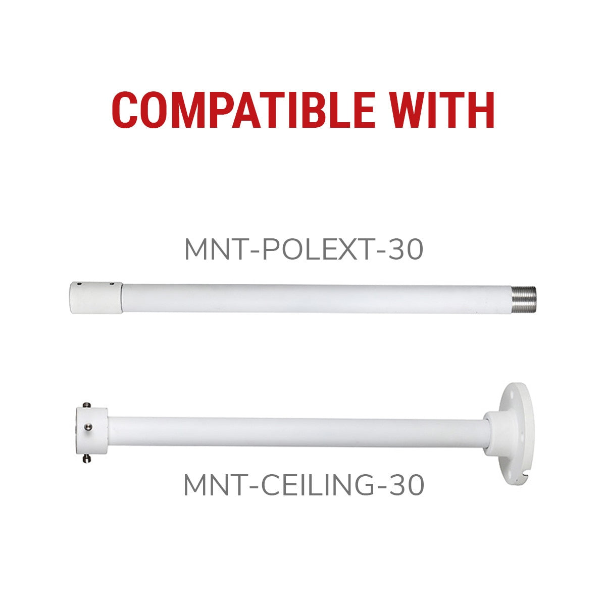 IC Realtime MNT-POLEXT-30 30" Extension Poles For MNT-CEILING-30 - image 3