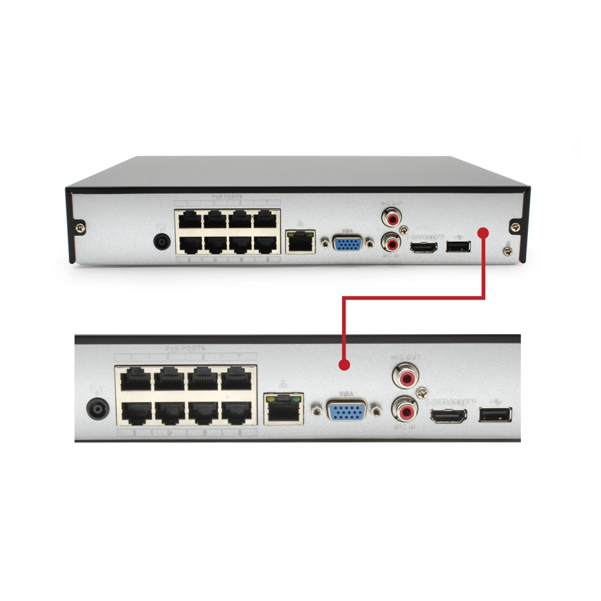 IC Realtime NVR-MX08POE-1U-4KM1-2TB 8-Channel Network Video Recorder - product image 5