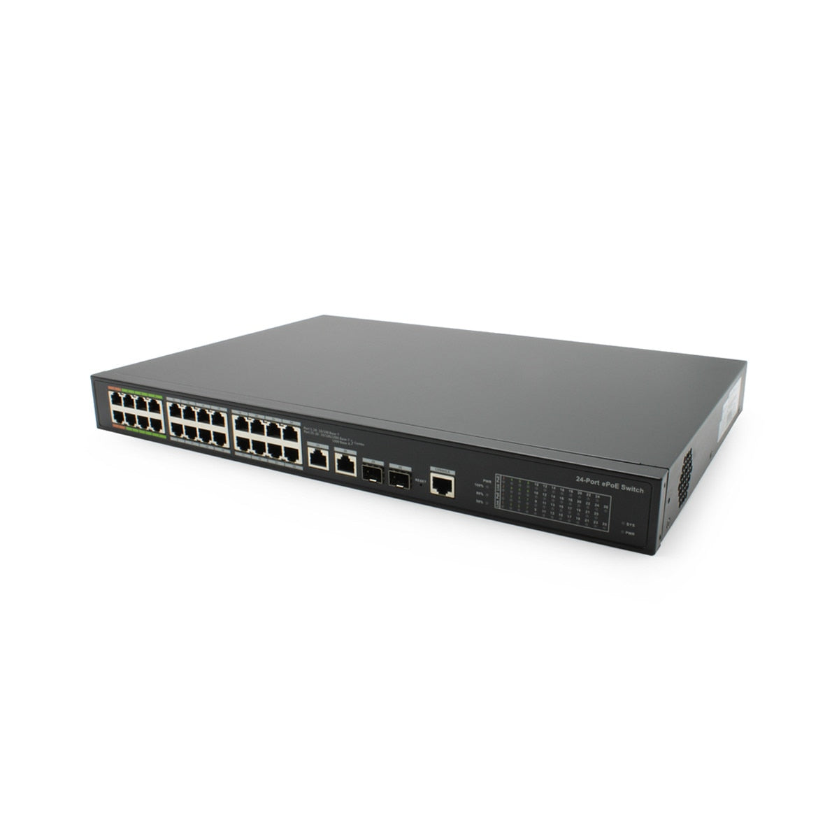 IC Realtime PWR-EPOE-24-V2 24 Port Full Gigabit Epoe Switch 360W Max