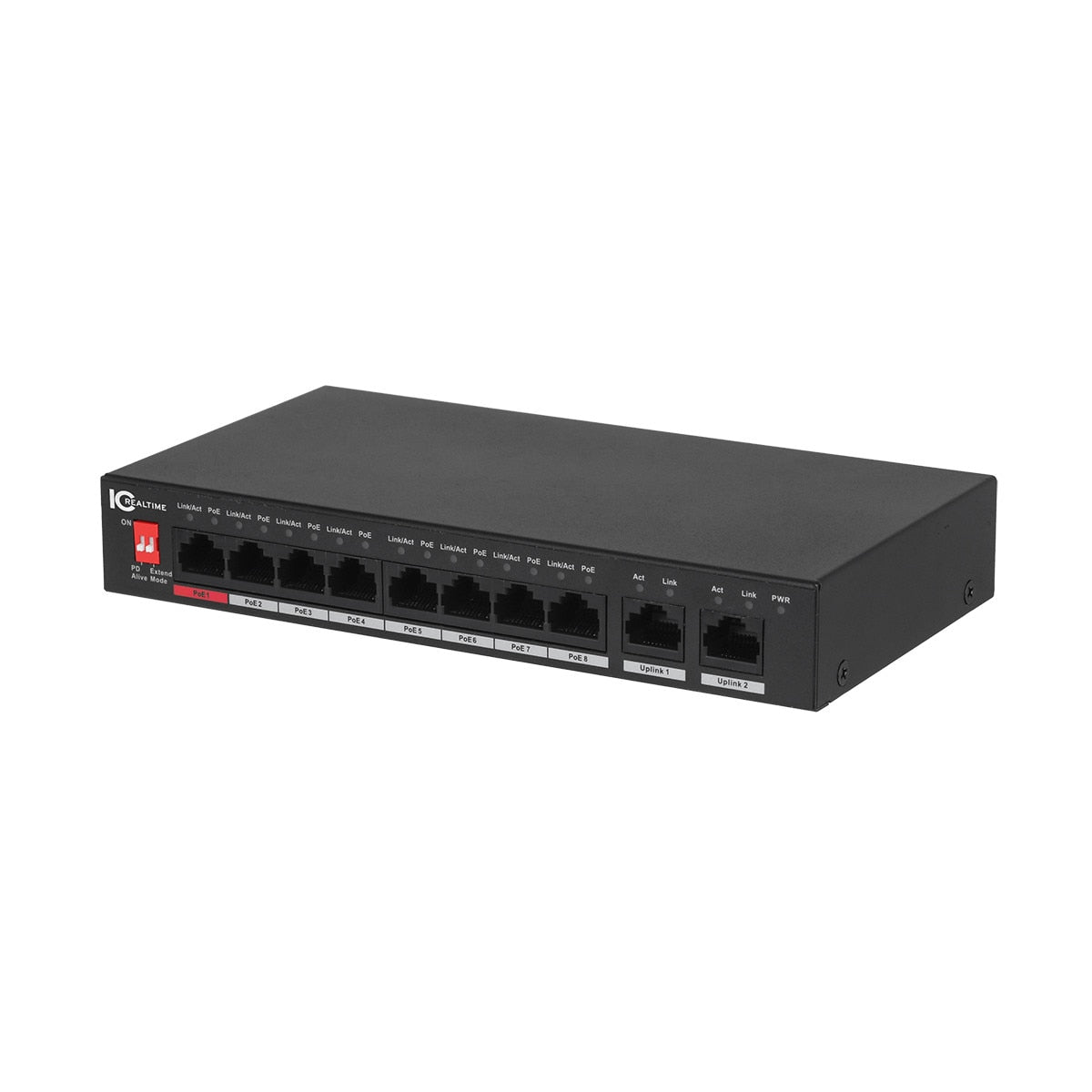 IC Realtime PWR-POE-8-V3 8 Port Full Gigabit POE Switch 96W Max