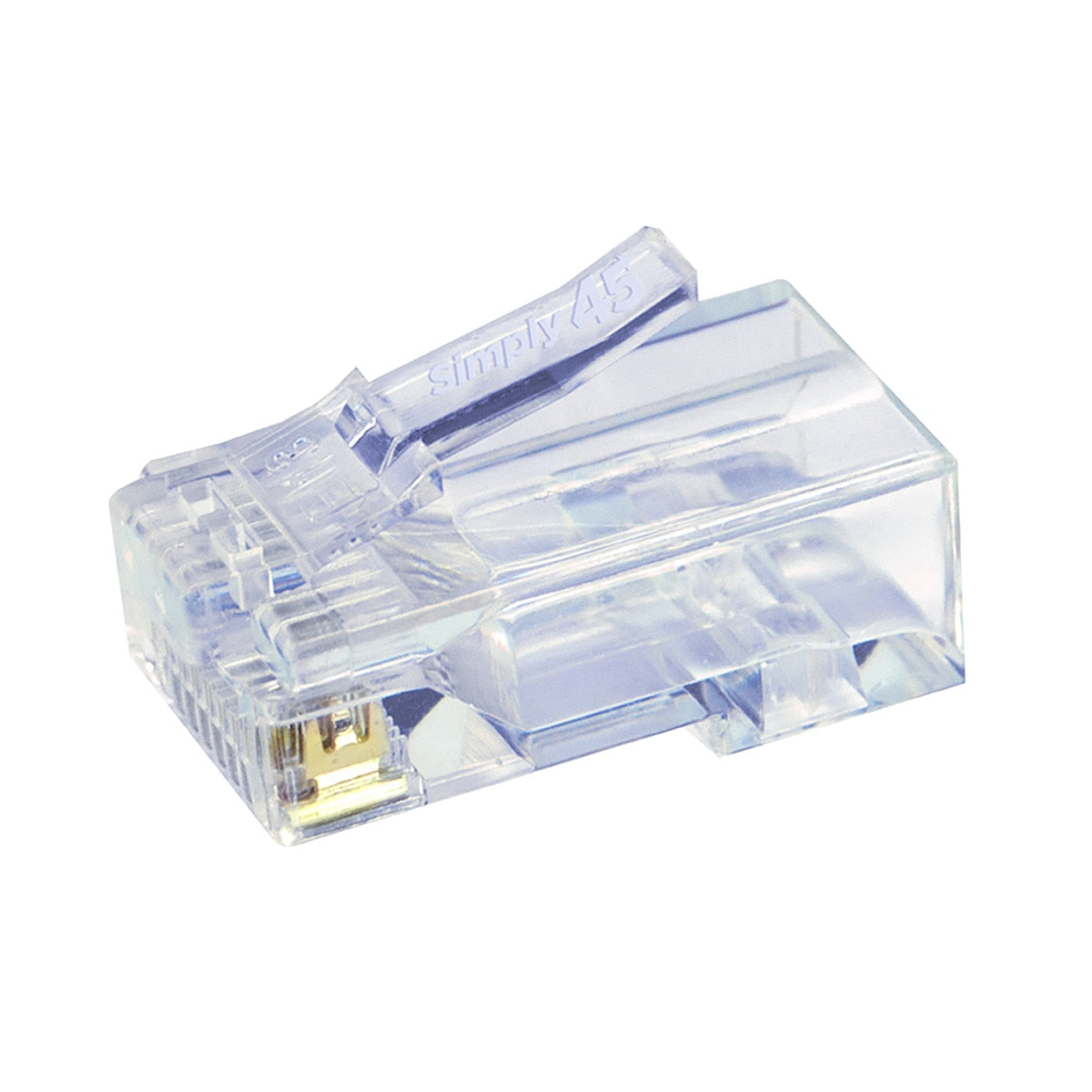 IC Realtime S45-1000 Standard CAT5E UTP RJ45 Modular Plugs, Blue Tint - image 2