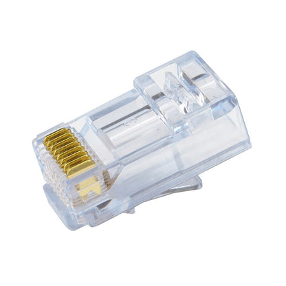 IC Realtime S45-1000 Standard CAT5E UTP RJ45 Modular Plugs, Blue Tint - image 3