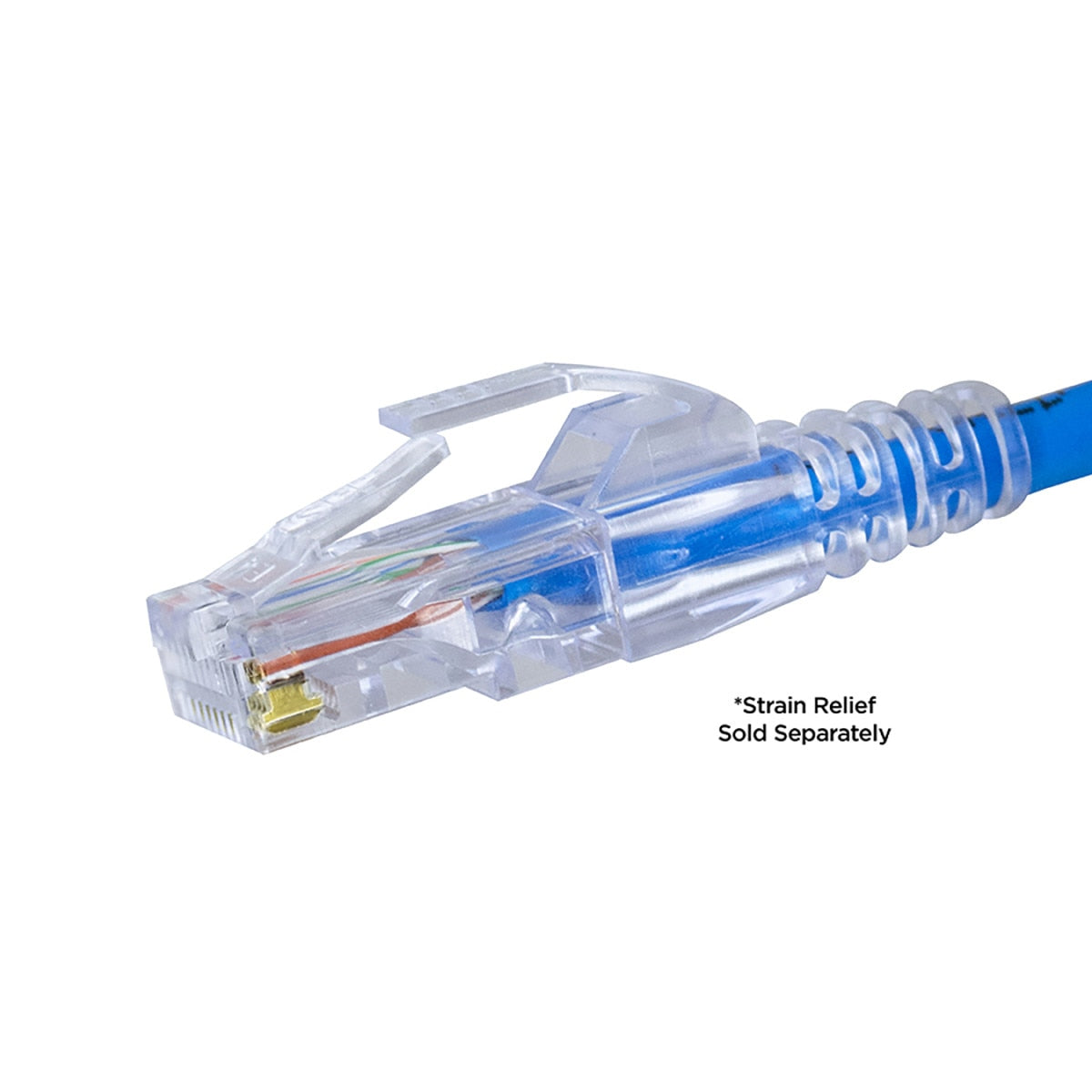 IC Realtime S45-1000 Standard CAT5E UTP RJ45 Modular Plugs, Blue Tint - image 4