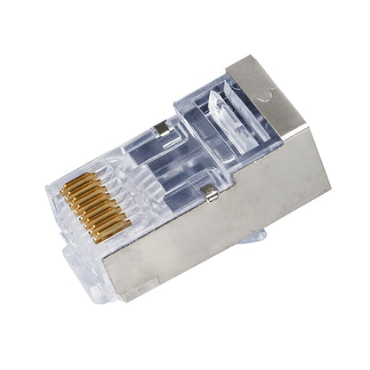 IC Realtime S45-1050 Standard Shielded (internal Ground) CAT5E STP RJ45 Modular Plugs, Blue Tint - image 3