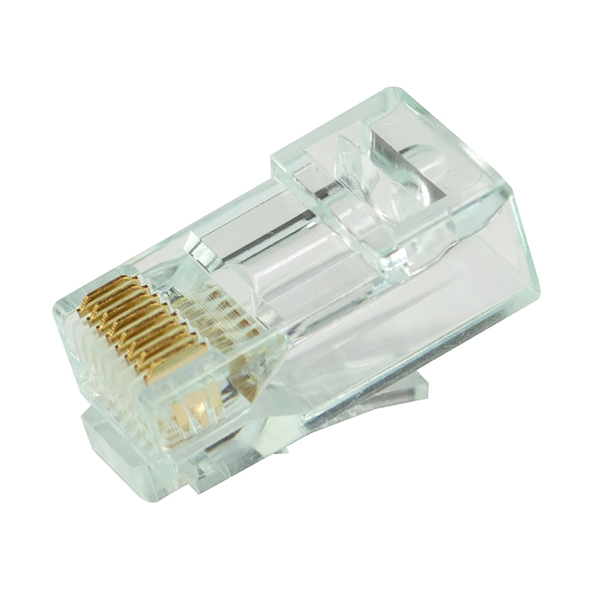 IC Realtime S45-1100 Standard Cat6/6a UTP RJ45 Modular Plugs With Bar45™ Hi/lo Stagger, Green - image 3