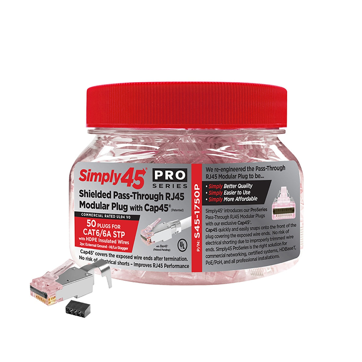 IC Realtime S45-1750P PROSeries Pass Through Shielded Red Tint, Hi/lo Stagger