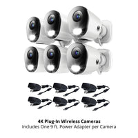 10 Channel 4K Resolution 1TB Wi-Fi NVR Security System and 6 Wi-Fi IP 4K Cameras
